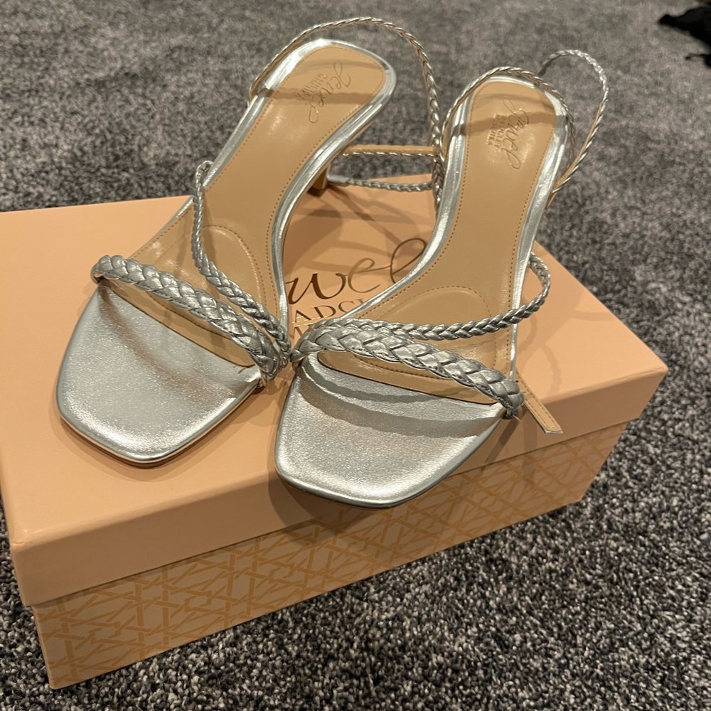 Elegant Silver Strappy Sandals